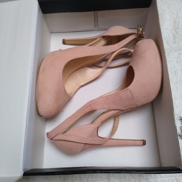 INC International Concepts Lucey Leather Pink Platform Heel - Picture 3 of 11